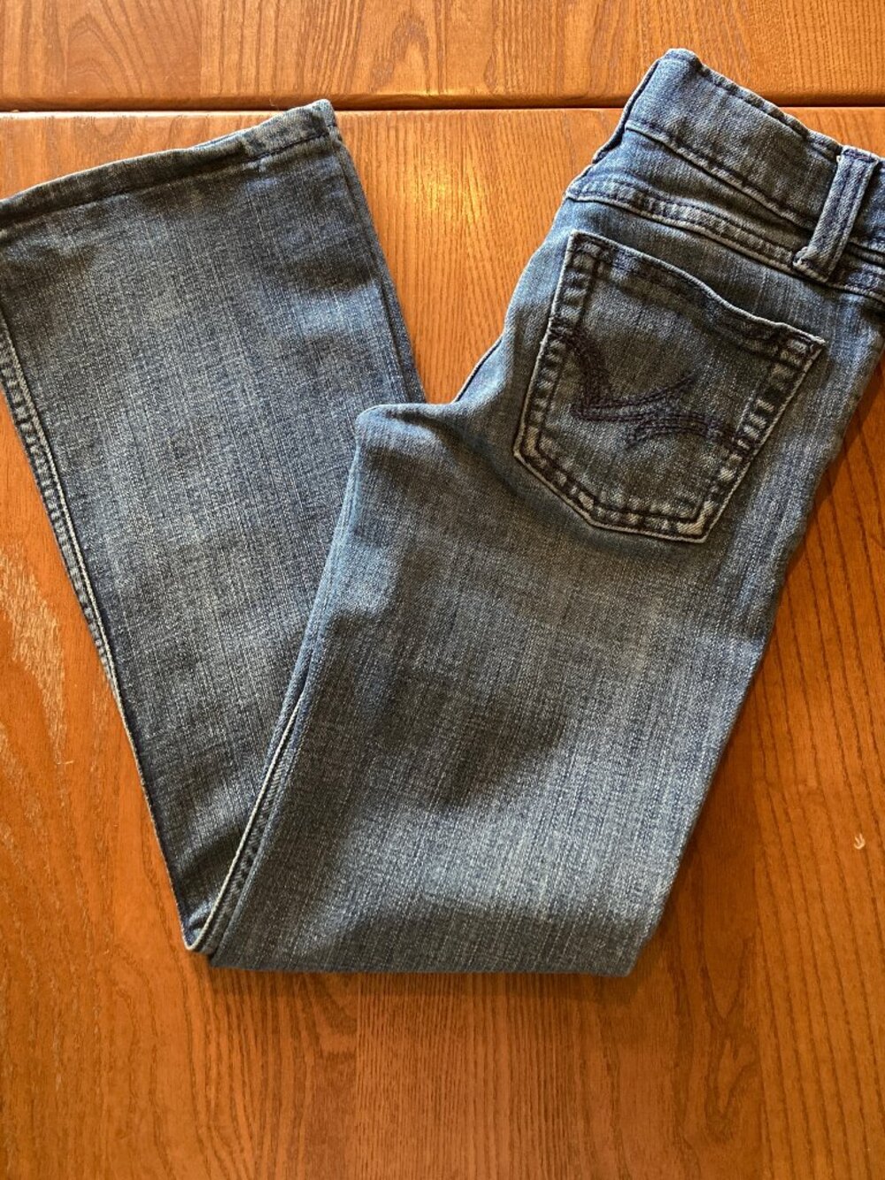 Wrangler Girls Bootcut Adjustable Waist Western Jeans Size 8 Slim EUC!
